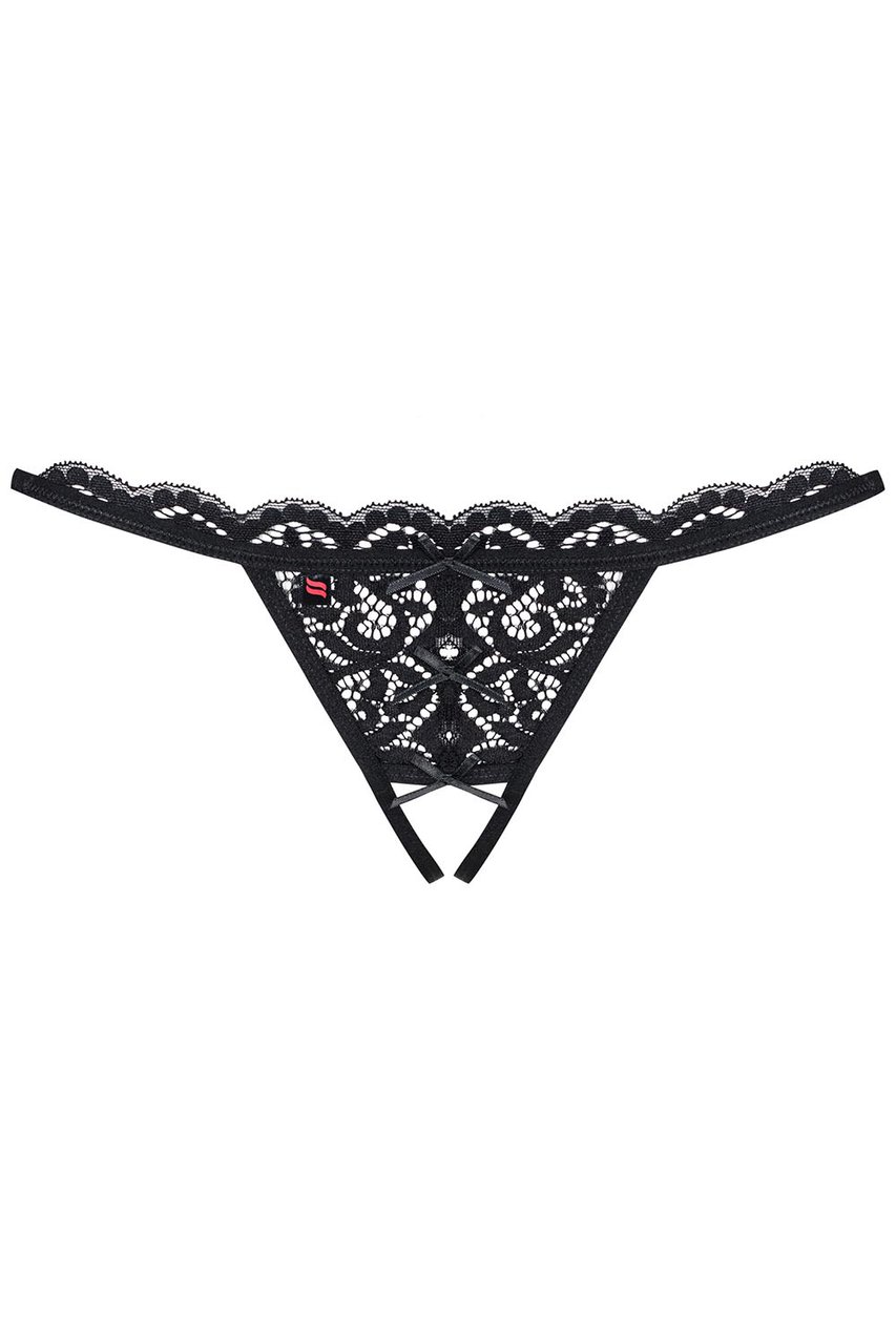 pol pl Obsessive 831 THC 1 Majtki stringi otwarte czarny 5237 3